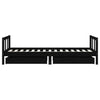 Musta lasten sängynrunko laatikoilla Royal 90x190cm (mänty)