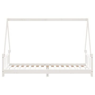 Valkoinen lasten sängynrunko Jacki 90x200cm (mänty)