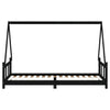Musta lasten sängynrunko Jacki 90x200cm (mänty)