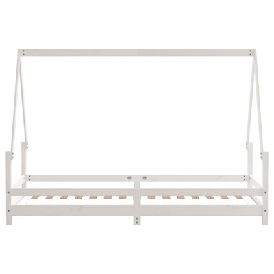 Lasten sängynrunko valkoinen 80x200 cm täysi mänty