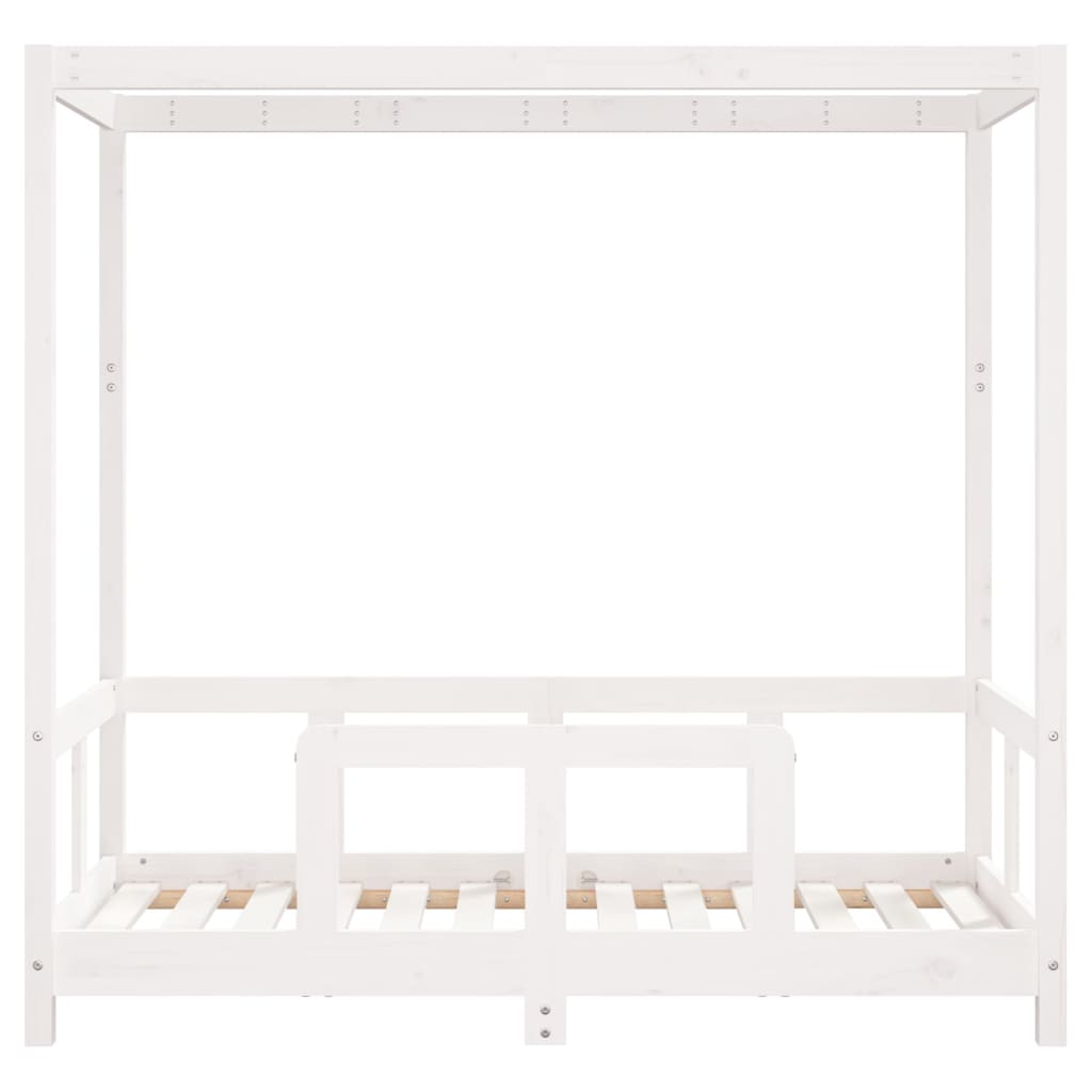 Valkoinen lasten sängynrunko Manolin 70x140cm (mänty)