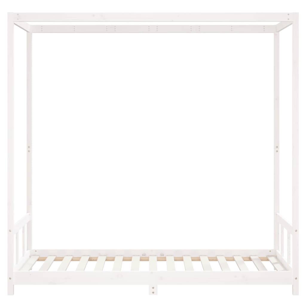 Valkoinen lasten sängynrunko Manolin 90x190cm (mänty)