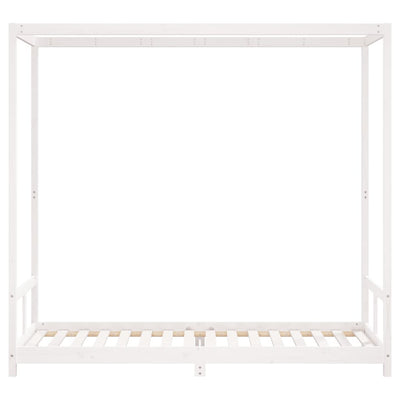 Lasten sängynrunko valkoinen 80x200 cm täysi mänty