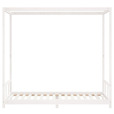Lasten sängynrunko valkoinen 90x200 cm täysi mänty