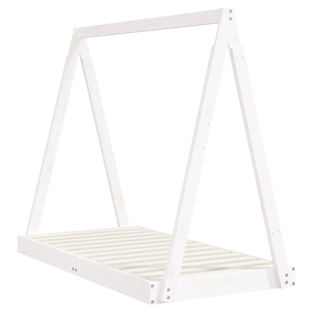 Valkoinen lasten sängynrunko Jamar 70x140cm (mänty)