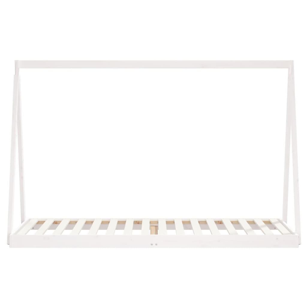 Valkoinen lasten sängynrunko Jamar 80x200cm (mänty)