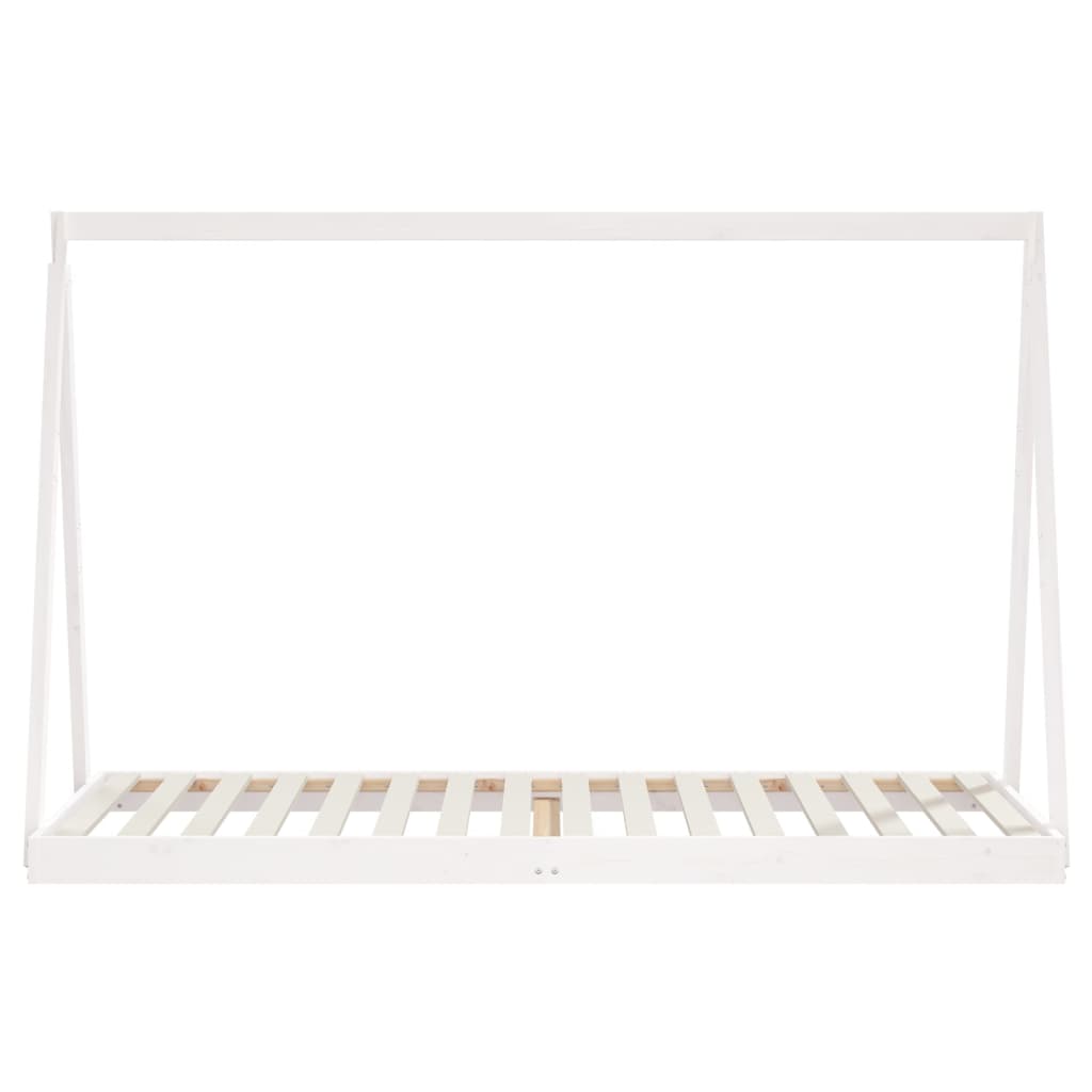 Valkoinen lasten sängynrunko Jamar 90x200cm (mänty)