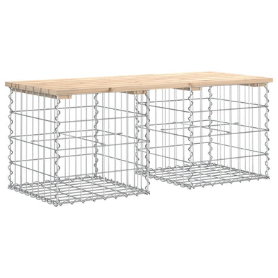 Puutarhapenkki kivikori tyyli 103x44x42 cm täysi mänty