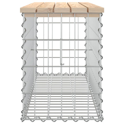 Puutarhapenkki kivikori tyyli 103x31,5x42 cm täysi mänty