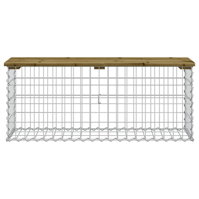 Puutarhapenkki kivikori tyyli 103x31,5x42 cm kyllästetty mänty