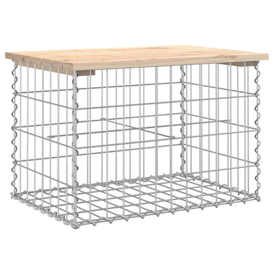 Puutarhapenkki kivikori tyyli 63x44x42 cm täysi mänty