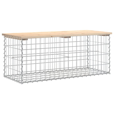 Puutarhapenkki kivikori tyyli 103x44x42 cm täysi mänty
