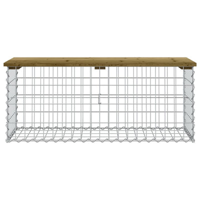 Puutarhapenkki kivikori tyyli 103x44x42 cm kyllästetty mänty