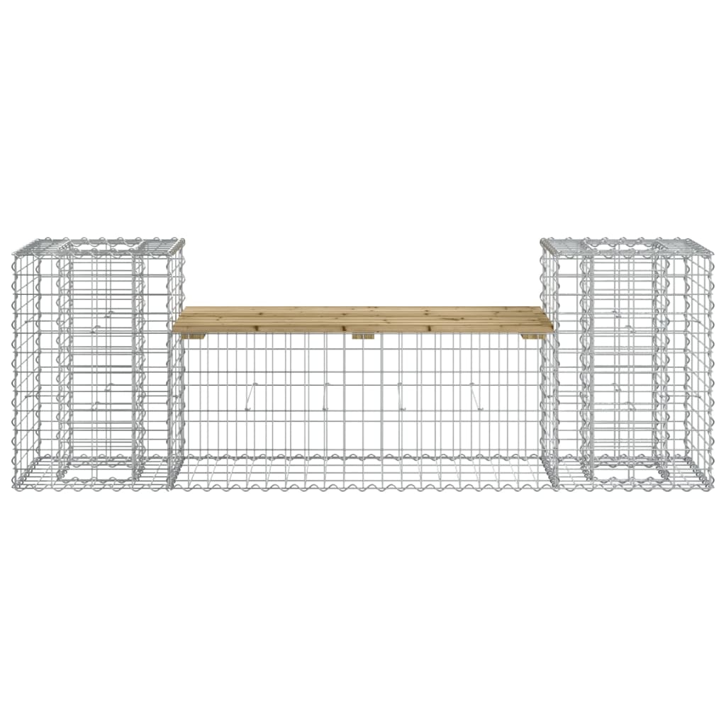 Kyllästetty puutarhapenkki kivikori tyyli Rauch 183x41x60,5cm (mänty)