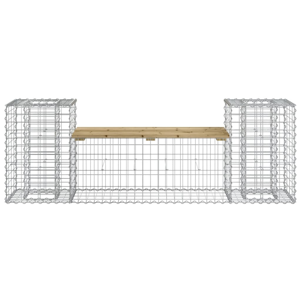 Kyllästetty puutarhapenkki kivikori tyyli Rauch 183x41x60,5cm (mänty)