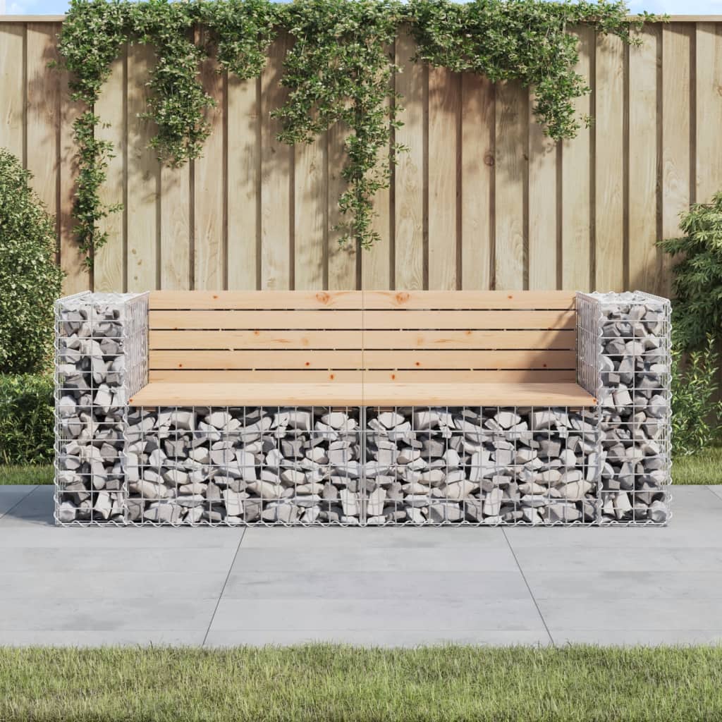 Puutarhapenkki kivikori tyyli Saligny 184x71x65,5cm (mänty)