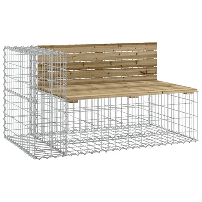 Puutarhapenkki kivikori tyyli 244x71x65,5 cm kyllästetty mänty
