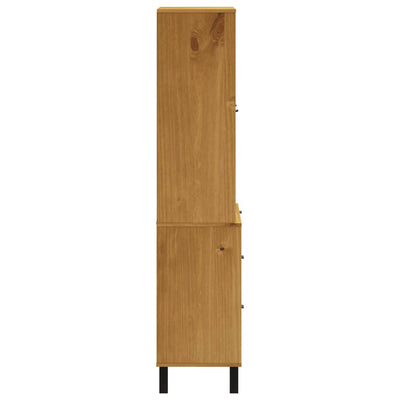Kaappi lasiovilla FLAM 80x40x180 cm täysi mänty