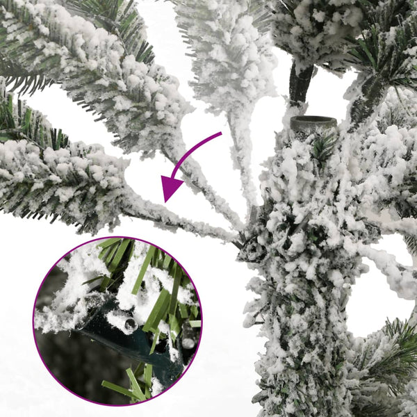 Tekojoulukuusi saranoilla ja lumihuurteella Liman 180cm