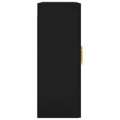 Musta seinäkiinnitettävät kaapit Sybilla (2 kpl puinen)