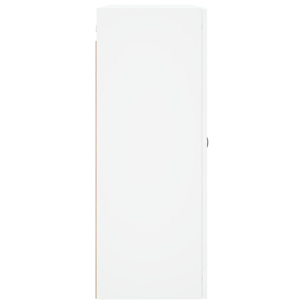 Kaksi seinäkaappia 2 kpl valkoisesta teknisestä puusta