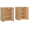 2 kappaletta seinäkiinnitettävää kaappia teknisestä puusta, Sonoma-tammi