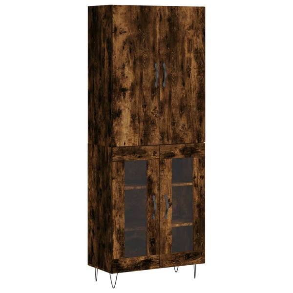 Kaappi savutammivärillä 69,5x34x180 cm teknisestä materiaalista