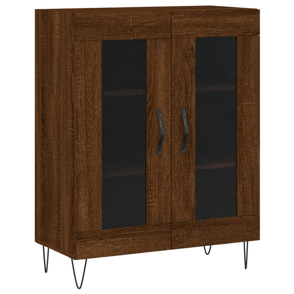 Kaappi ruskea tammi 69,5x34x180 cm tekninen puu