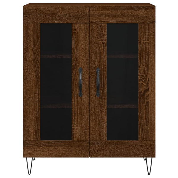 Kaappi ruskea tammi 69,5x34x180 cm tekninen puu
