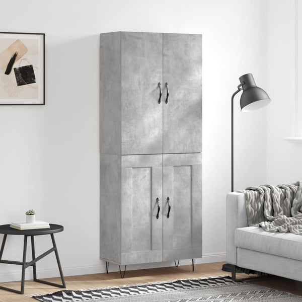 Kaappi harmaa 69,5x34x180 cm