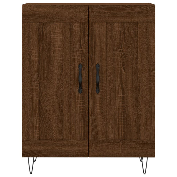 Kaappi ruskea tammi 69,5x34x180 cm tekninen puu