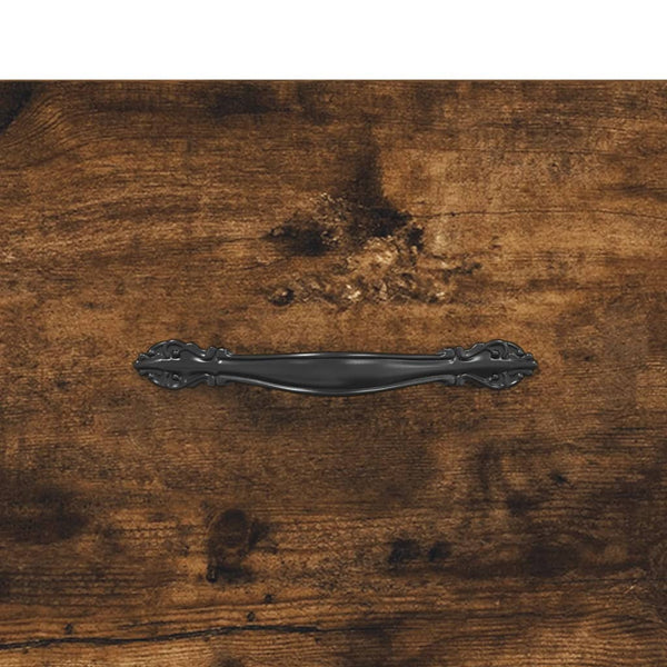 Kaappi 69,5x34x180 cm teknisellä puulla savutammivärissä