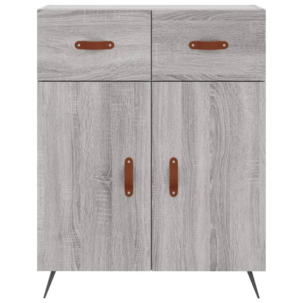 Kaappi harmaa Sonoma 69,5x34x180 cm tekninen puu