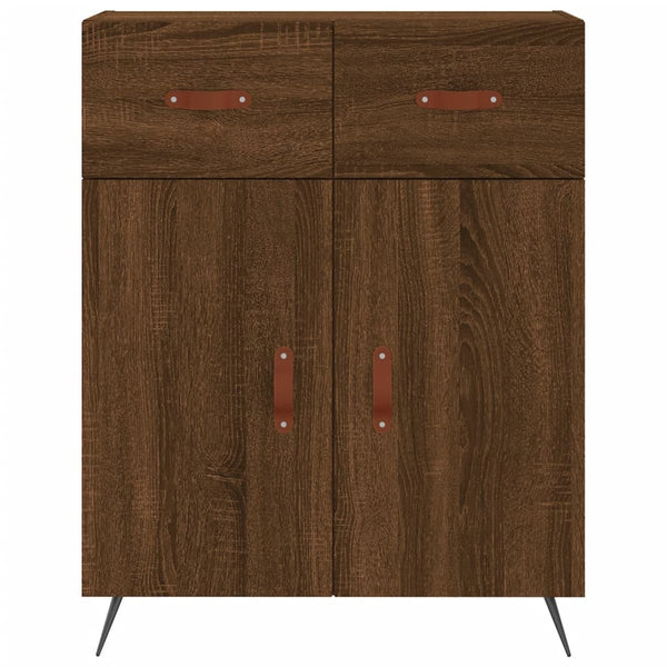 Kaappi ruskea tammi 69,5x34x180 cm tekninen puu