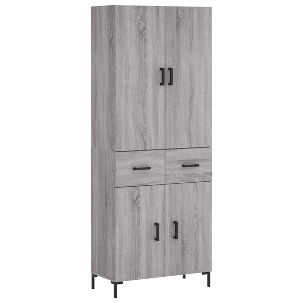Sonoma tekninen puu 69,5x34x180 cm harmaa kaappi