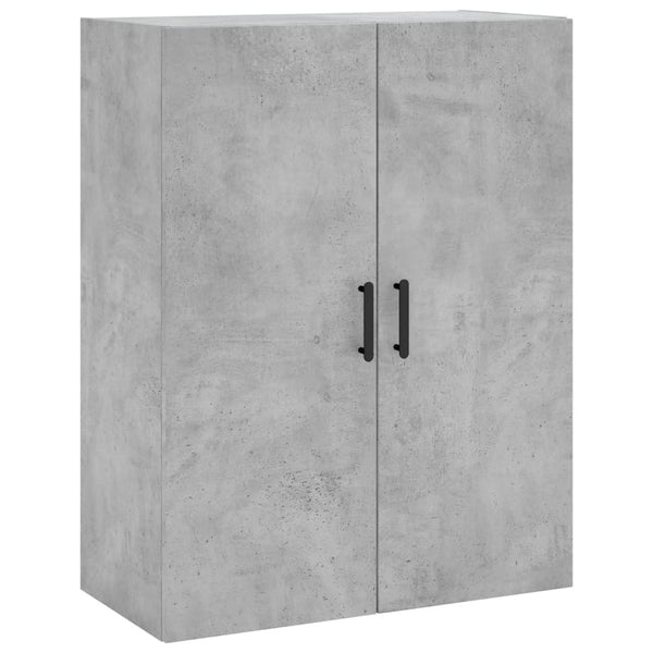 Kaappi puukaappi 69,5x34x180 cm betoninvärisenä