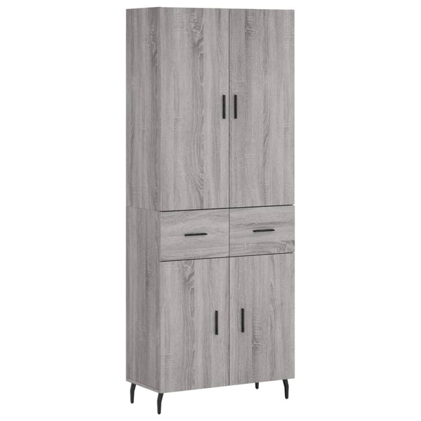 Harmaa 69,5x34x180 cm tekninen puu kaappi Sonoma