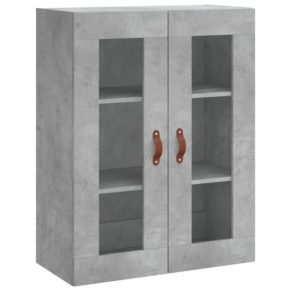 Kaappi betoninharmaa 69,5x34x180 cm tekninen puu