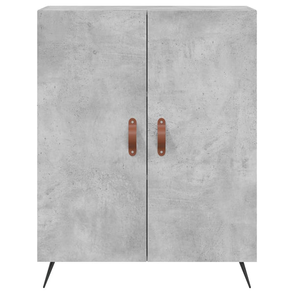 Kaappi betoninharmaa 69,5x34x180 cm tekninen puu