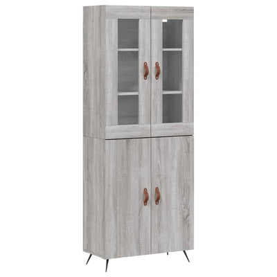 Kaappi harmaa Sonoma 69,5x34x180 cm tekninen puu