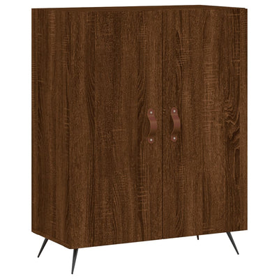 Kaappi ruskea tammi 69,5x34x180 cm tekninen puu