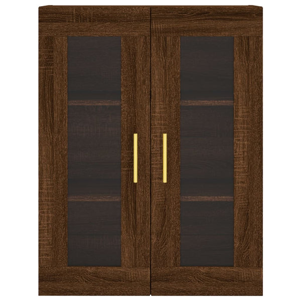 Kaappi ruskea tammi 69,5x34x180 cm tekninen puu