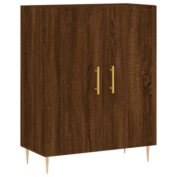 Kaappi ruskea tammi 69,5x34x180 cm tekninen puu