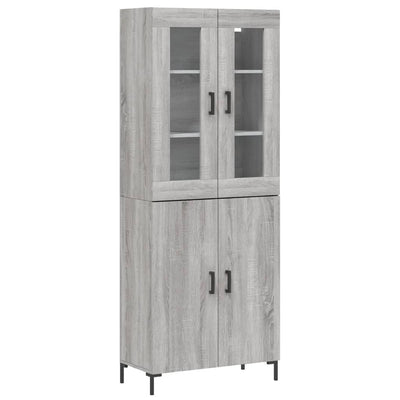 Kaappi harmaa Sonoma 69,5x34x180 cm tekninen puu