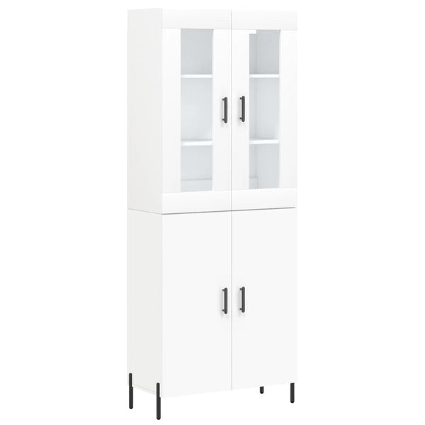 Valkoinen 180 cm kaappi 69,5x34 cm teknisestä puusta
