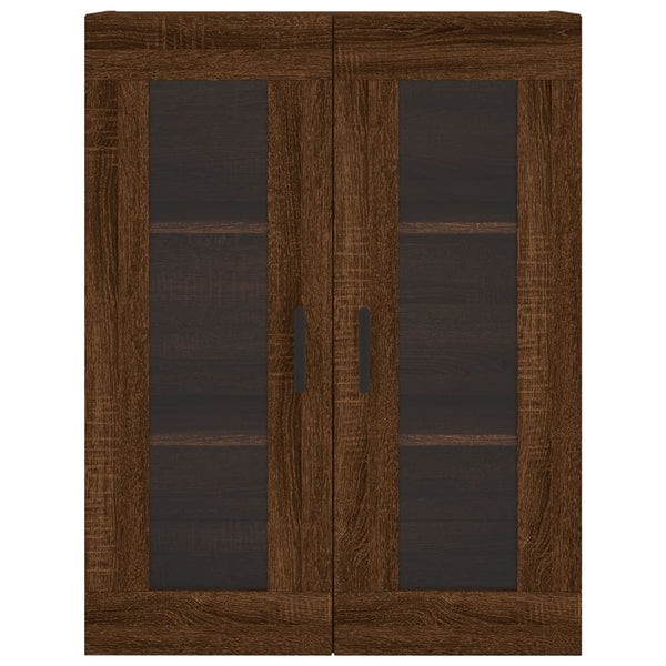 Kaappi ruskea tammi 69,5x34x180 cm tekninen puu
