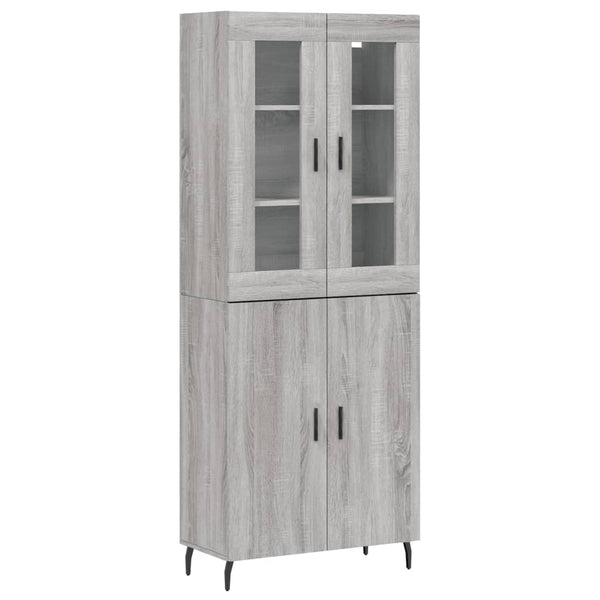 Kaappi harmaa Sonoma 69,5x34x180 cm tekninen puu