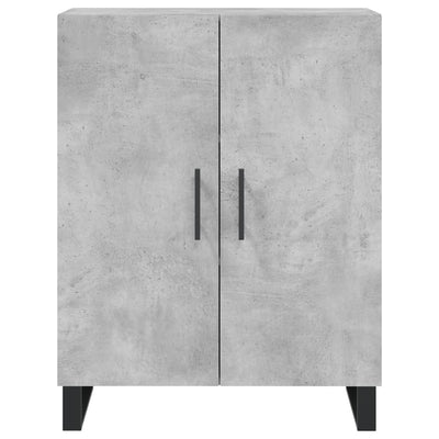 Kaappi betoninharmaa 69,5x34x180 cm tekninen puu
