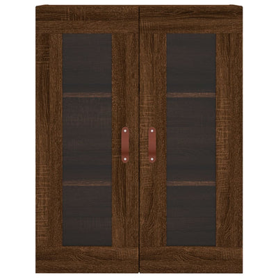 Kaappi ruskea tammi 69,5x34x180 cm tekninen puu