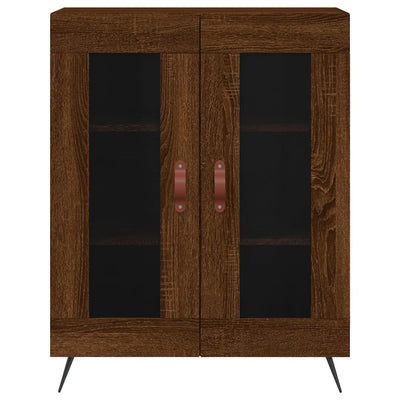 Kaappi ruskea tammi 69,5x34x180 cm tekninen puu